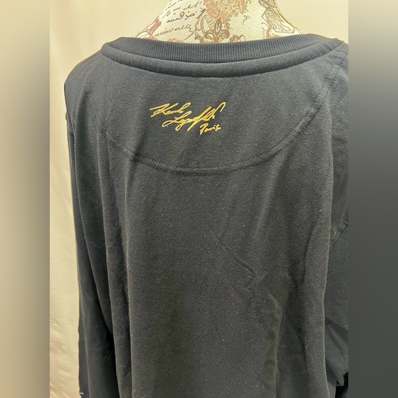 KARL LAGERFELD‎ Black with gold head logo sweatshirt size XL. - Picture 5 of 12